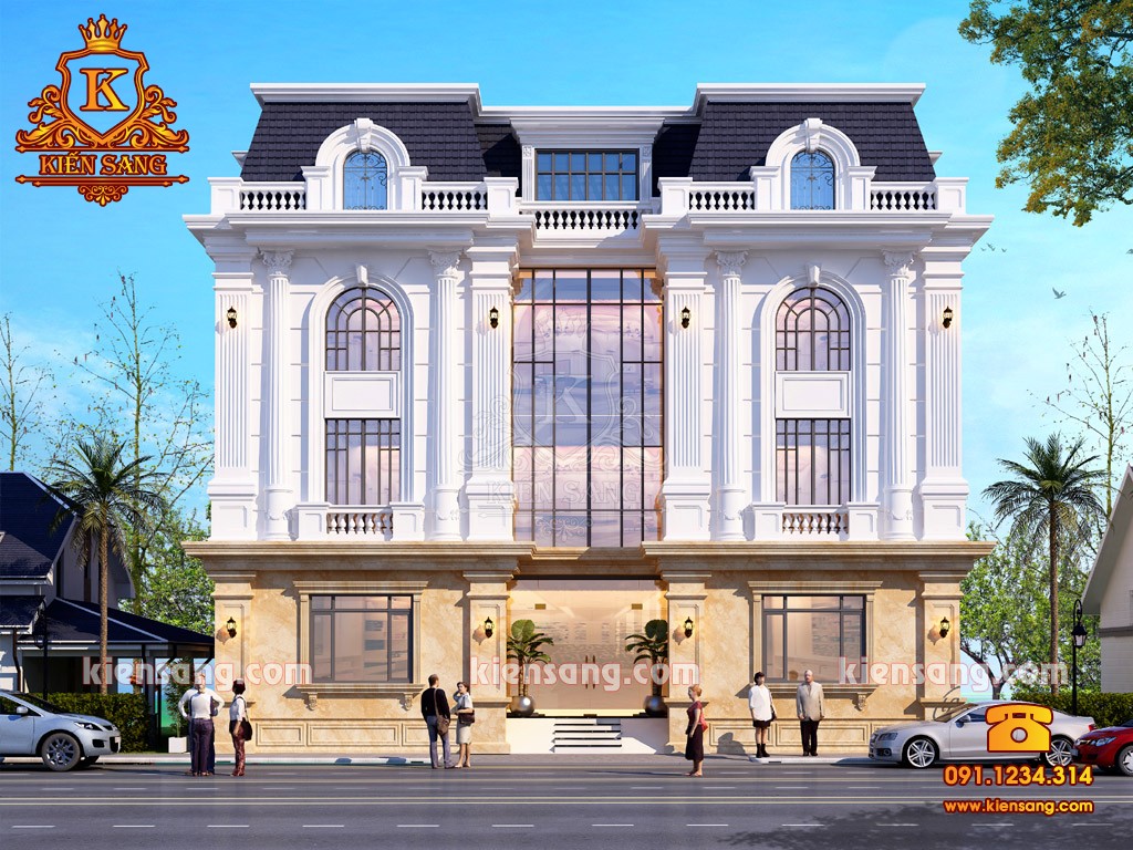 Mẫu biệt thự song lập 3 tầng cổ điển tại Nam Định